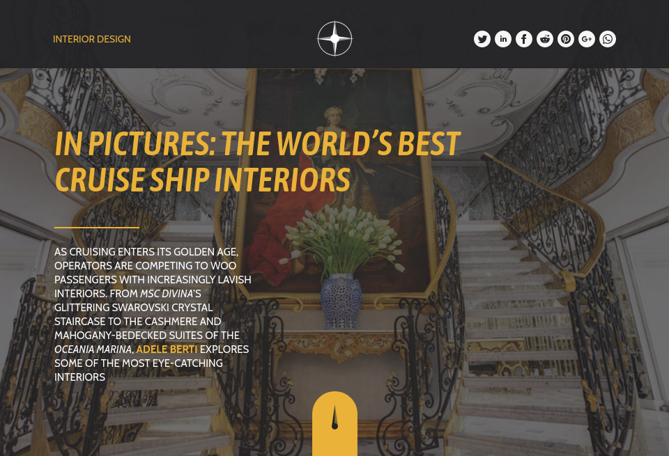 In Pictures The World S Best Cruise Ship Interiors Future Cruise Issue 5 September 2018